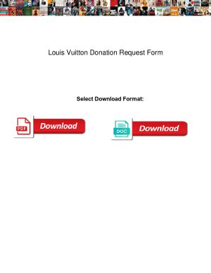 louis vuitton donation request form|Louis Vuitton contact book.